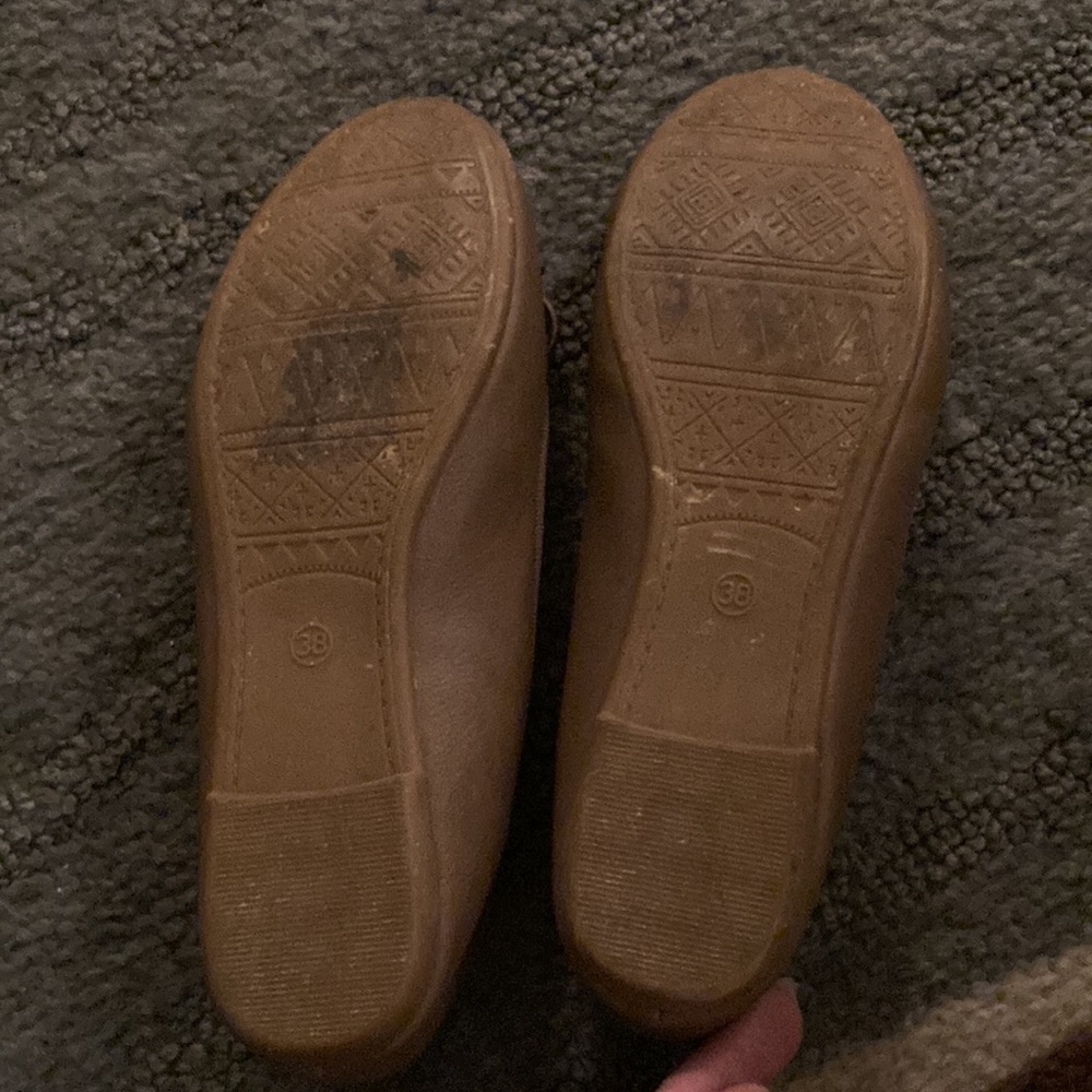 Taupe ballerinas 38-7.5 LICEAN worn once. Also in beige, dark blue and black - Picture 4 of 5